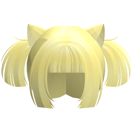 yellow cutie neko anime mini pigtails