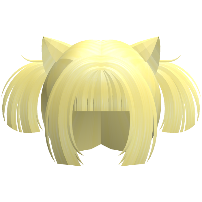 yellow cutie neko anime mini pigtails