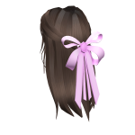 ♡ Valentine’s Bow Half-Up Hair in Brown