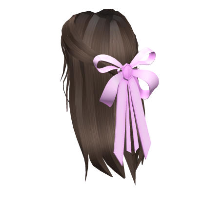 ♡ Valentine’s Bow Half-Up Hair in Brown thumbnail