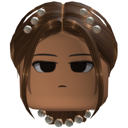 Pearl Slick Back Bun Hair (Honey Brown)