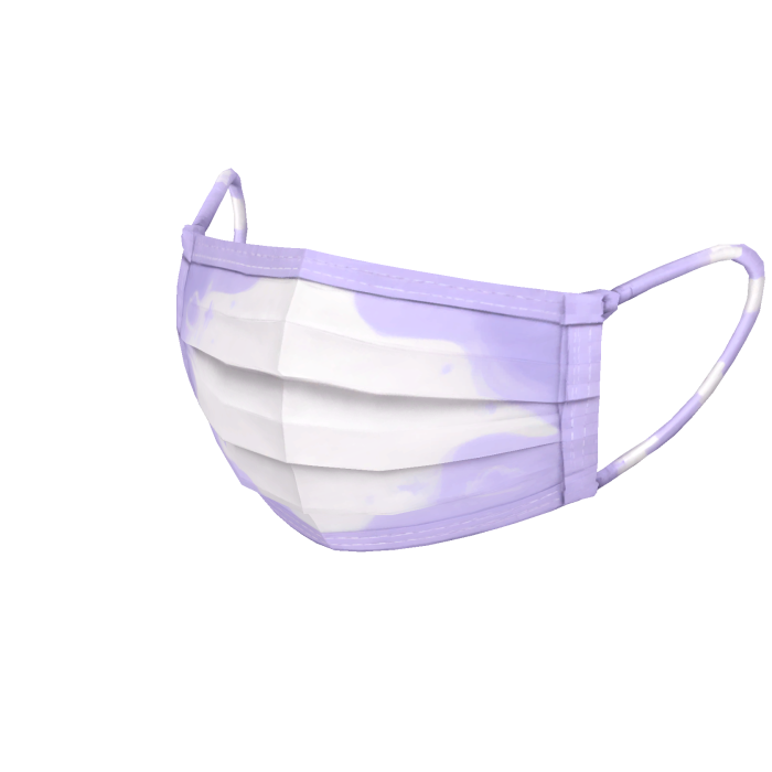 Lavender Cloudburst Pleated Face Mask