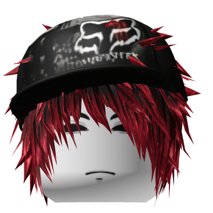 red hair vkei with dashie of y2k side cap Roblox item