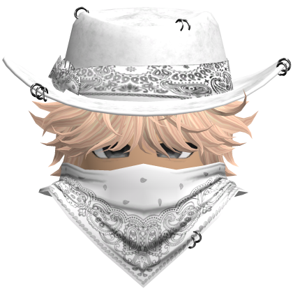 Gothic Cowboy Bandit w/ Neckscarf & Cowboy Hat
