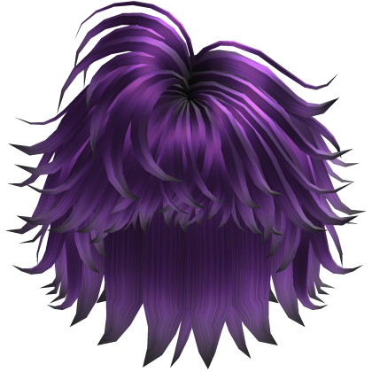 anime fluffy messy gothic emo y2k neon purple hair Roblox item