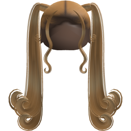 Cute Long Swirly Pigtails (Blonde) Roblox item