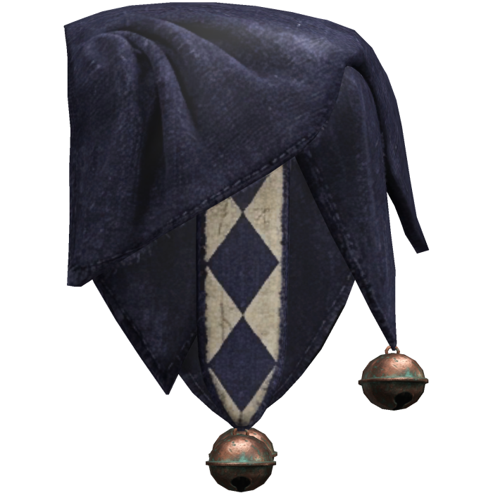 LEFT Navy & Ivory Jester Shoulder Scarf