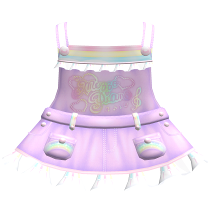 ´ ∇ ˋ˶ !! cutie lilac rainbow mezzo piano overalls