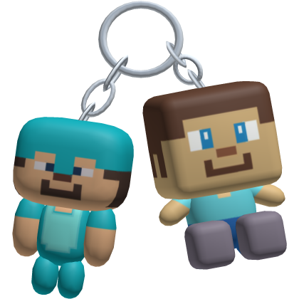 Steve Pixel Duo Keychain
