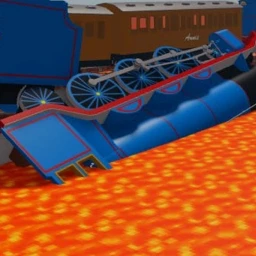 Thomas slides down to lava  icon