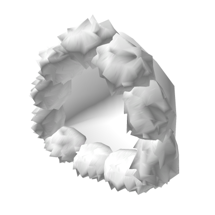 Fluffy White Winter Hood
