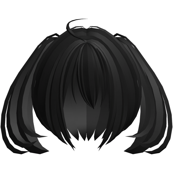 2000s moe short fluffy side ponytails black
