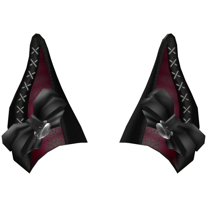 Bat Ears With Bows And Heart Locket