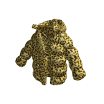 DRESSX Leopard Puffer Oversized Jacket