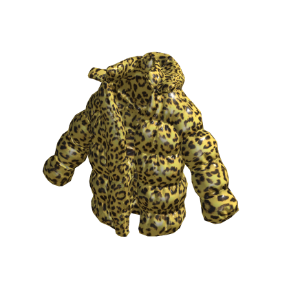 DRESSX Leopard Puffer Oversized Jacket