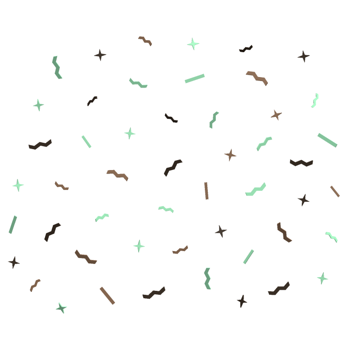 ♡ mint chip birthday confetti aura