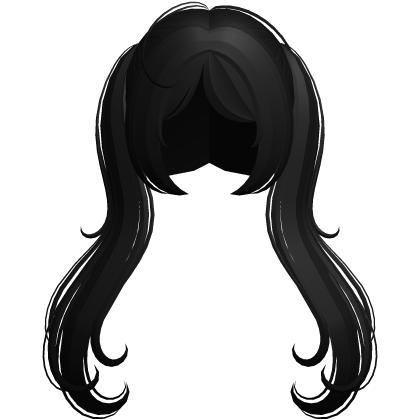 Magical Wispy Kawaii Pigtails in Black Roblox item
