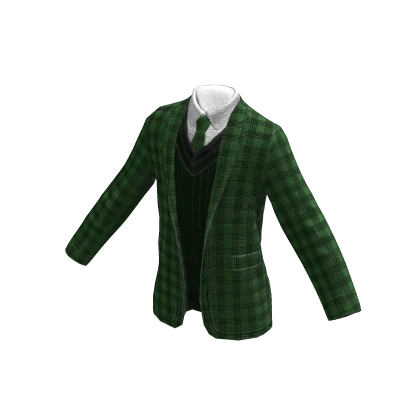 Fine Suit Jacket | Check Pattern | Green | Roblox Item - Rolimon's