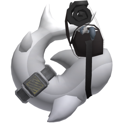 shark tail with bag (white)