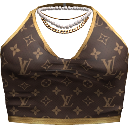 LV Designer Halter Top w/ Necklace Bundie 3.0