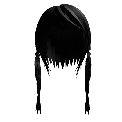 Messy Cute Emo Braids Black