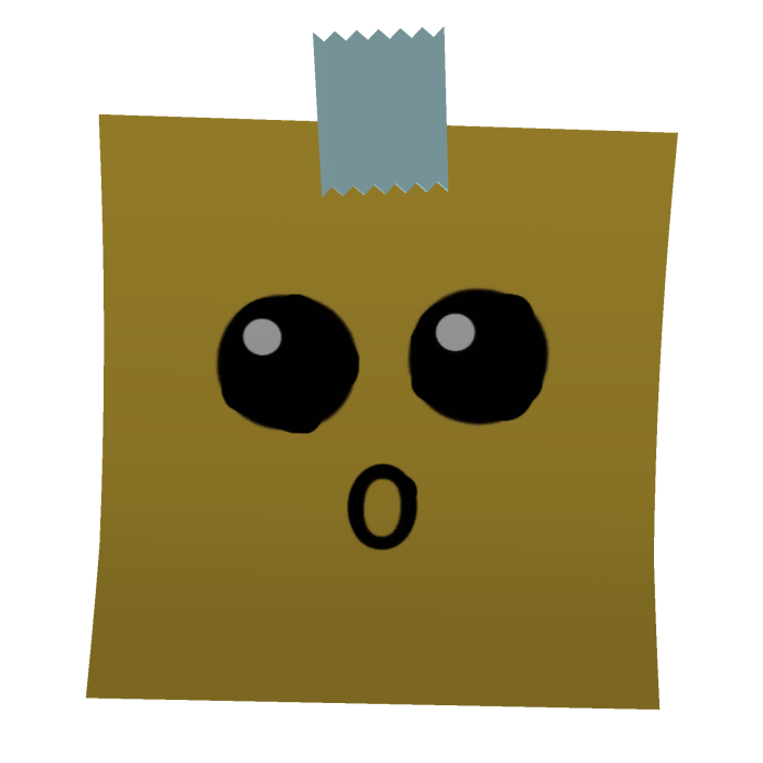 Shocked Cute Sticky Note