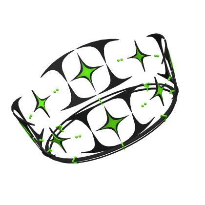 Green Dark Floating Tilted Crown  Roblox item