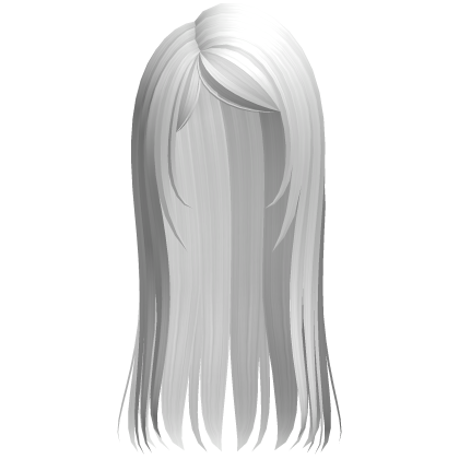 wispy straight emo cute long hair white Roblox item