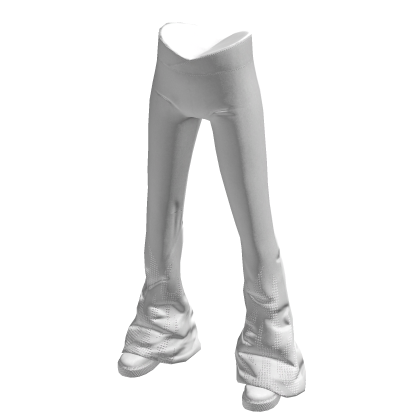 Highwaist Flare Legging Yoga pants with gems White