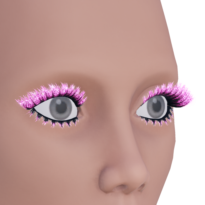 Emissive Glitter Dramatic Eyelashes Pink Black