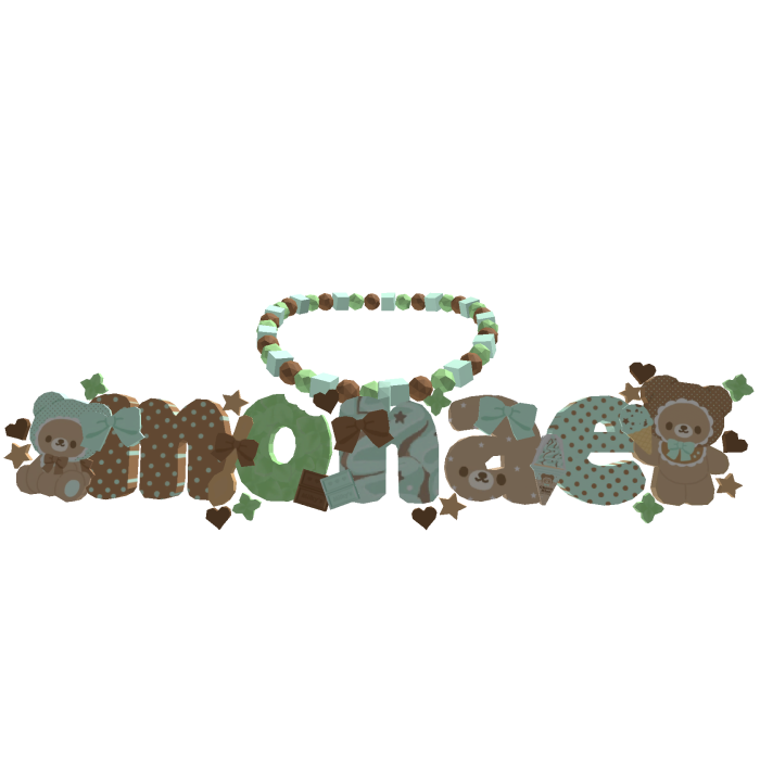 Super cute 3.0 beaded necklace monae bears