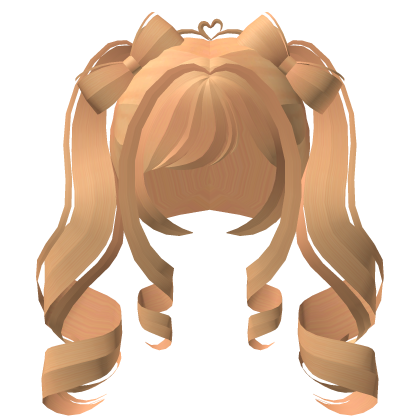 ♡ gyaru big curly tweencore bow pigtails honey Roblox item