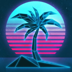 Neon Palm Tree