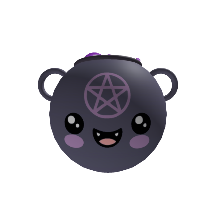 ♡ ‿  . scary cute kawaii witch cauldron plushie