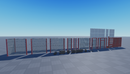Industrial Security Fences Props preview 1
