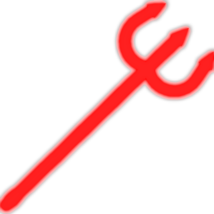 [EMISSIVE] Glowing Demon Devil Trident Staff