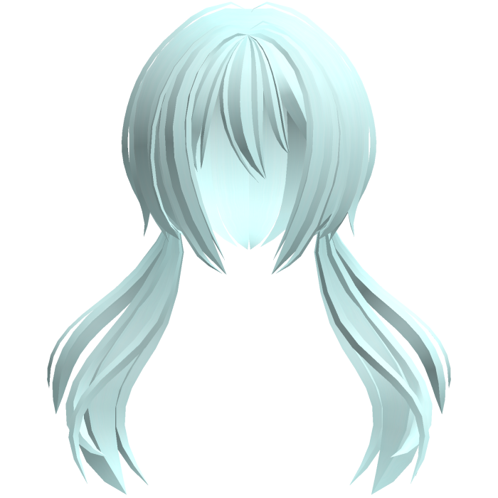 moe jellyfish anime flowy ponytails teal