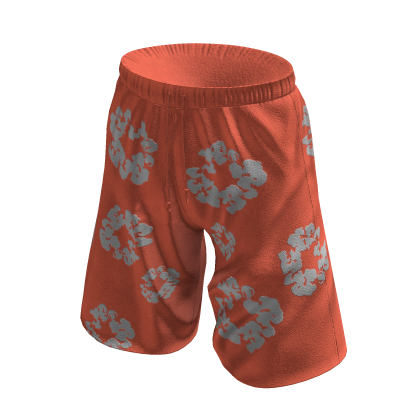 Fashion Denim Tears Shorts (Orange) thumbnail