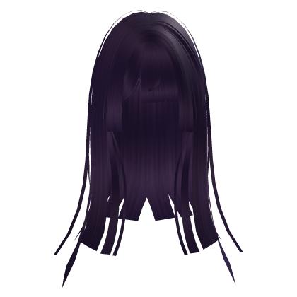 ♡ long hime emo goth moe anime hair [purple] Roblox item