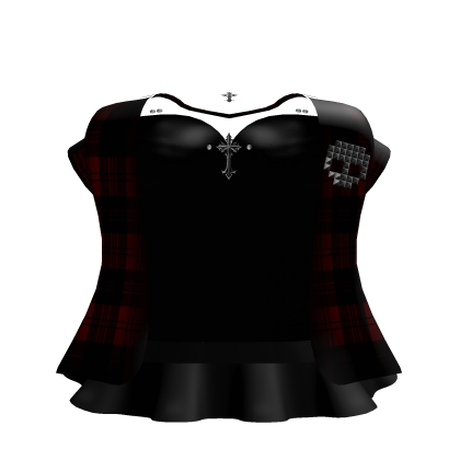 ❤️🖤 Emo Moe Vampire Plaid Set Roblox item
