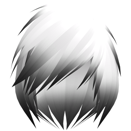 emo scene vkei white black short moe hair