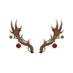 Decorated Christmas Antlers