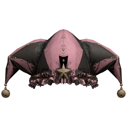 Pink Black Harlequin Jester Hat
