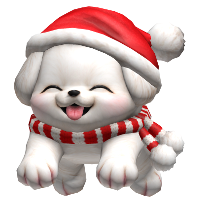 Christmas Dog on Head