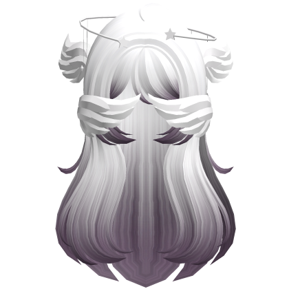 White Purple Angelic Hair W Halo Roblox item