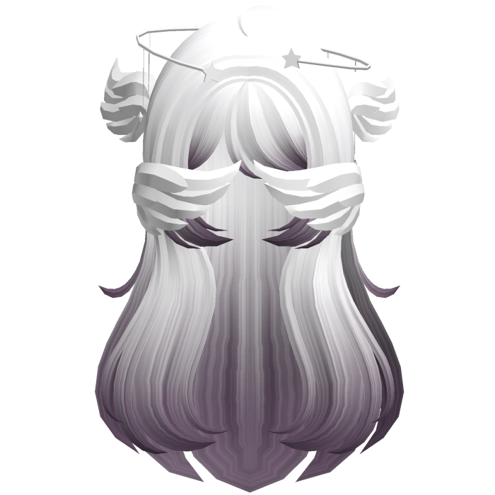 White Purple Angelic Hair W Halo