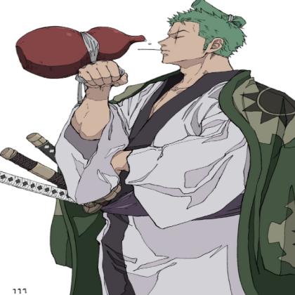 Zoro "drinking" One piece Roblox decal