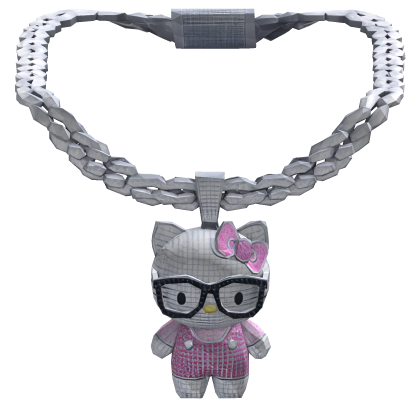 [3.0] Trendy Hello Kitty Iced Out Nerd Chain Roblox item