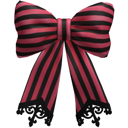 Huge Big Hair Bow Ribbon Emo Black Pink Roblox item