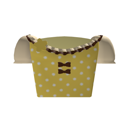 yellow polka dot puffy sleeve corset Roblox item